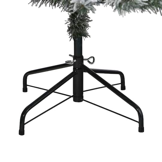 6ft. Pre-lit Flocked Rock Springs Spruce Artificial Christmas Tree with Clear LED Lights